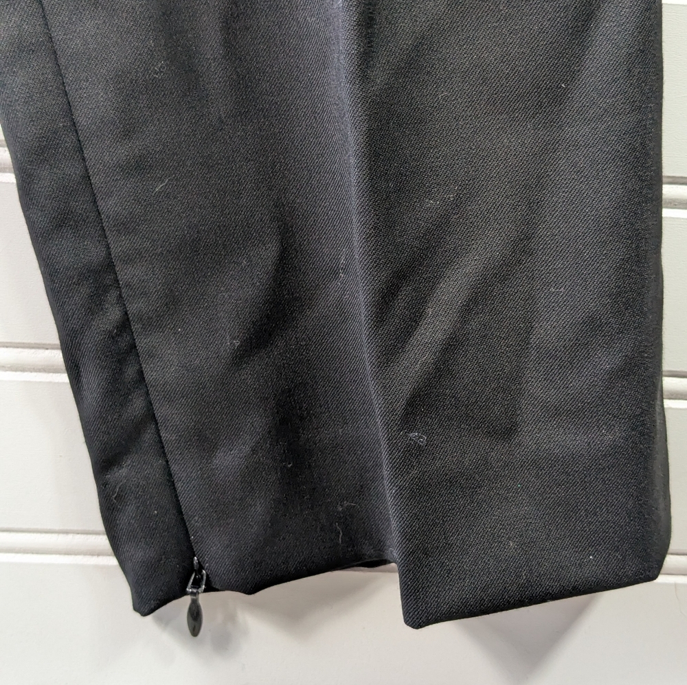 Helmut Lang Classic SKINNY leg High Waisted Cropped Black Pant 4 - Picture 6 of 15